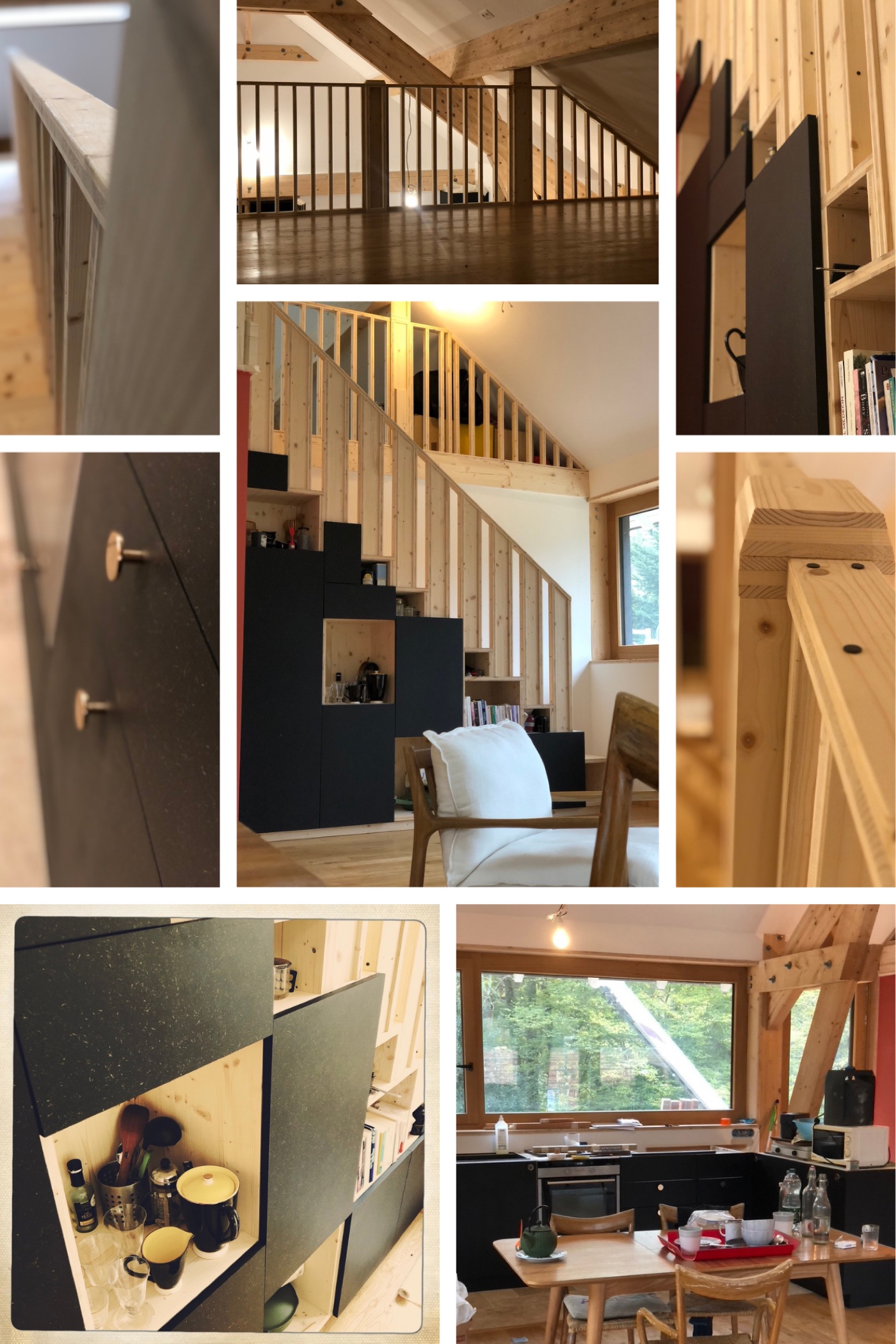 Mobilier agencement rail sol collaboration architecte sur mesure Rouen Paris — Atelier EGEA