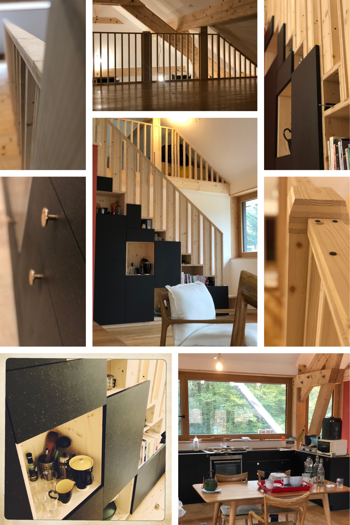 Mobilier agencement rail sol collaboration architecte sur mesure Rouen Paris — Atelier EGEA